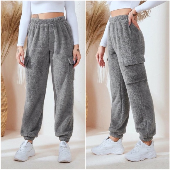💃🏻GREY Teddy joggers with pockets - Picture 12 of 12